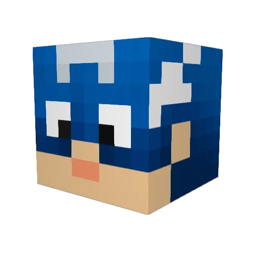 Galway04 Minecraft avatar head, 3D render