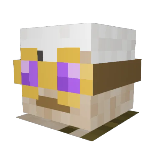 Galxtra Minecraft avatar head, 3D render