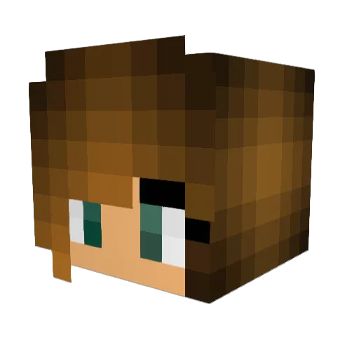 Galyam Minecraft avatar head, 3D render