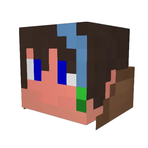 Gam1ngH3ro Minecraft avatar head, 3D render