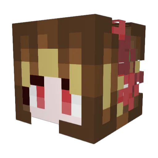 Gam3rMelonGurl Minecraft avatar head, 3D render