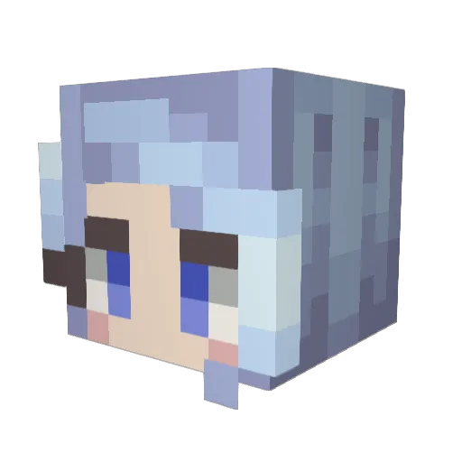 GamBi_ Minecraft avatar head, 3D render