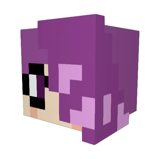 GamSopita Minecraft avatar head, 3D render