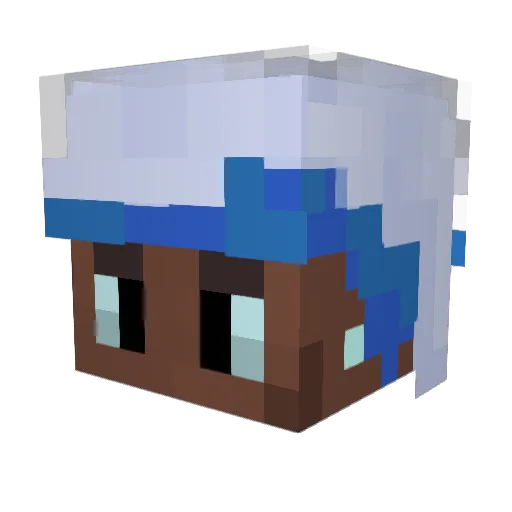 GamaArtt Minecraft avatar head, 3D render
