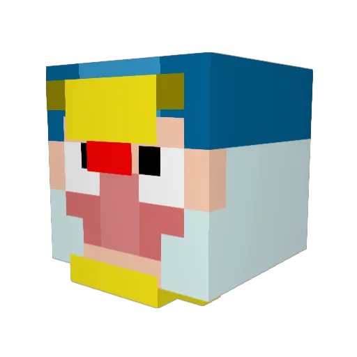 GamaUz1 Minecraft avatar head, 3D render