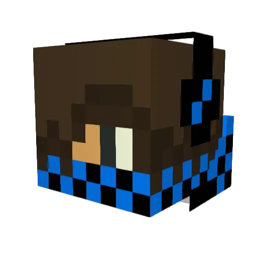 Gamabunt Minecraft avatar head, 3D render