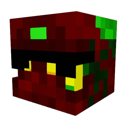 Gamachvz Minecraft avatar head, 3D render