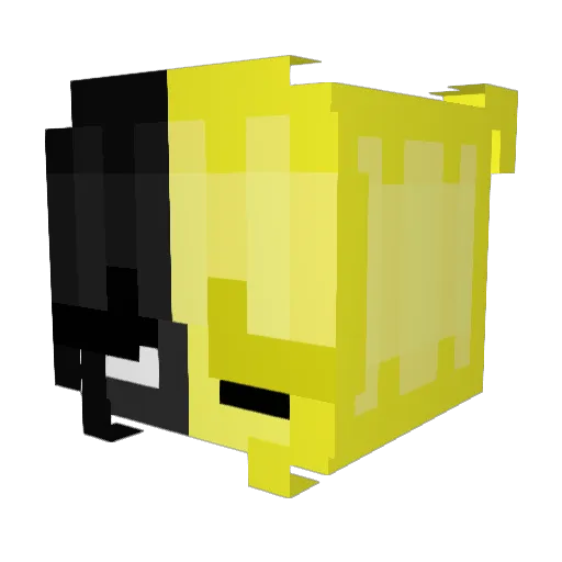Gamacube Minecraft avatar head, 3D render