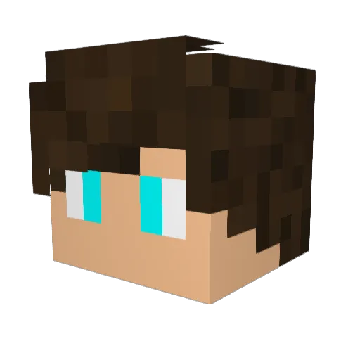Gamajo Minecraft avatar head, 3D render