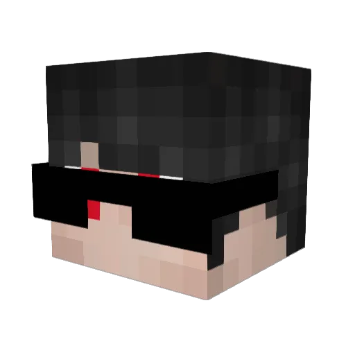 Gamakatzu Minecraft avatar head, 3D render