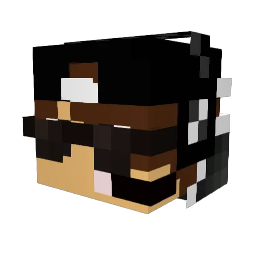 Gamazzar Minecraft avatar head, 3D render