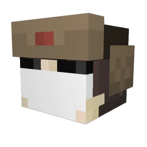 Gamba3576 Minecraft avatar head, 3D render
