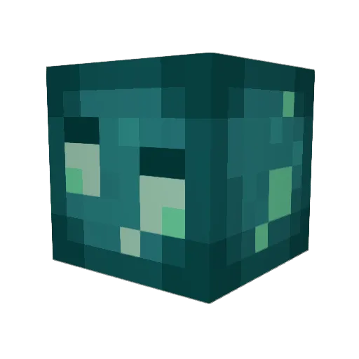 GambaTurtle Minecraft avatar head, 3D render