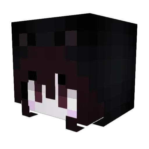 Gambawaa Minecraft avatar head, 3D render