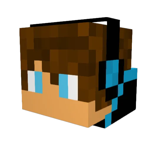 GamberLT Minecraft avatar head, 3D render