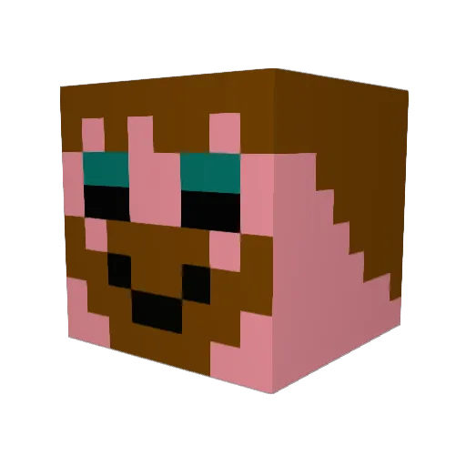 Gambit83 Minecraft avatar head, 3D render