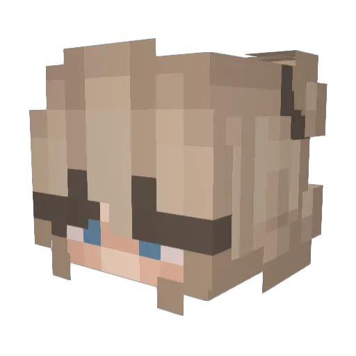 GambitCo Minecraft avatar head, 3D render