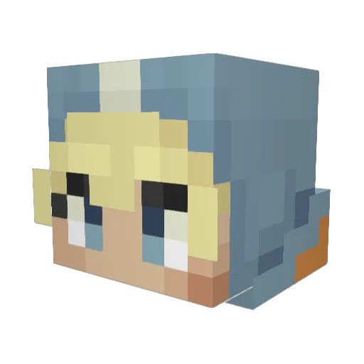 GambitRTX Minecraft avatar head, 3D render