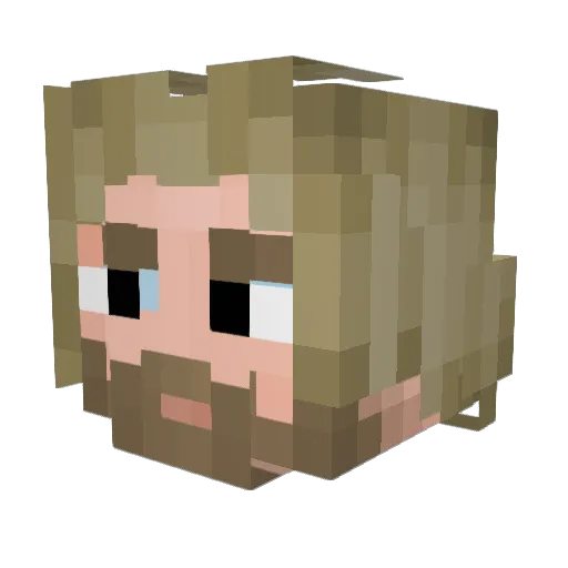 Gambler069 Minecraft avatar head, 3D render