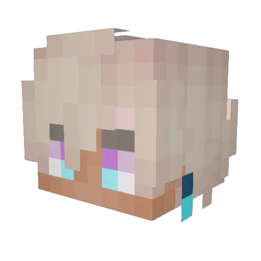 GamblingPeacock Minecraft avatar head, 3D render