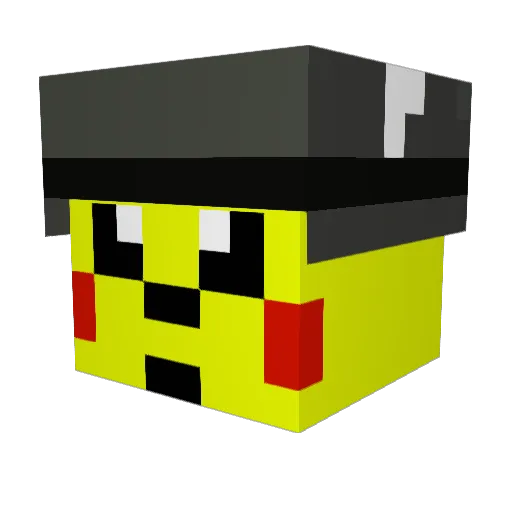 Gambly Minecraft avatar head, 3D render