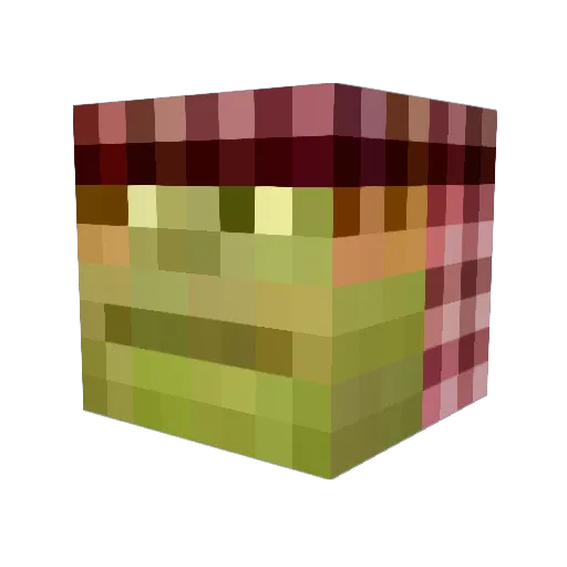 Gambytio Minecraft avatar head, 3D render