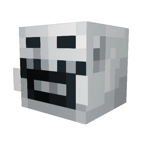 Gamdav_ Minecraft avatar head, 3D render