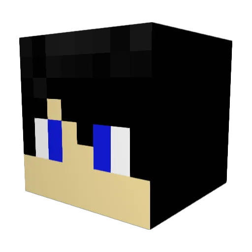 Game0857 Minecraft avatar head, 3D render