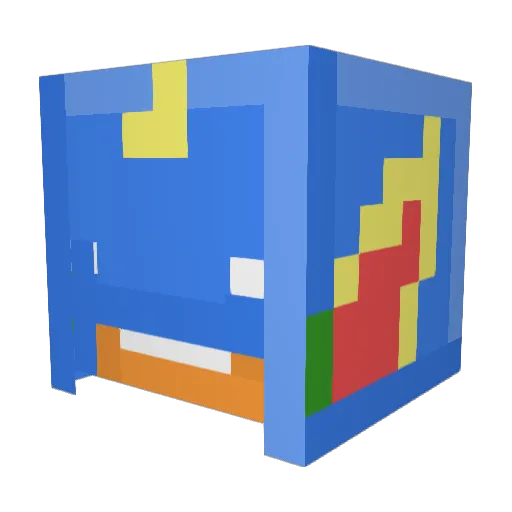 GameAI1028 Minecraft avatar head, 3D render