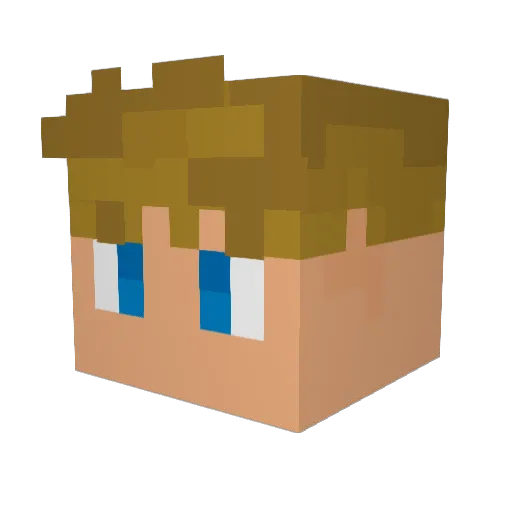 GameAdmin06 Minecraft avatar head, 3D render