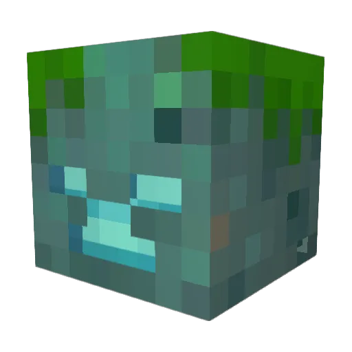 GameBot30 Minecraft avatar head, 3D render