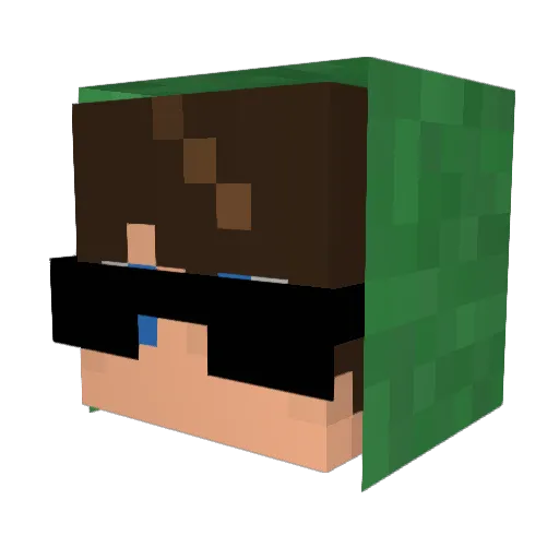 GameBoyDK Minecraft avatar head, 3D render