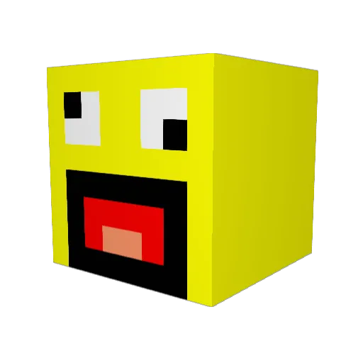 GameCaliber Minecraft avatar head, 3D render