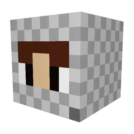 GameDante Minecraft avatar head, 3D render