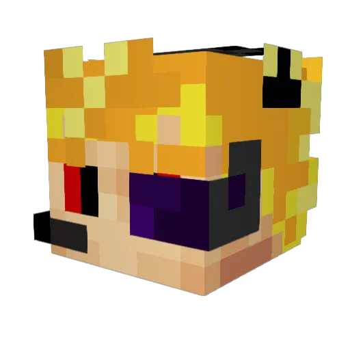 GameDude182 Minecraft avatar head, 3D render