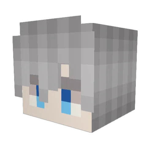 GameExpF Minecraft avatar head, 3D render