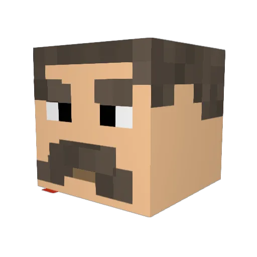 GameFiles Minecraft avatar head, 3D render