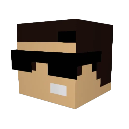 GameGamingTV Minecraft avatar head, 3D render