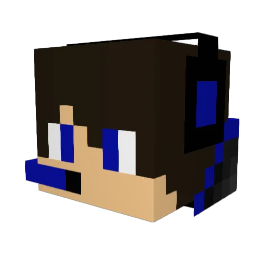 GameHero_YT Minecraft avatar head, 3D render