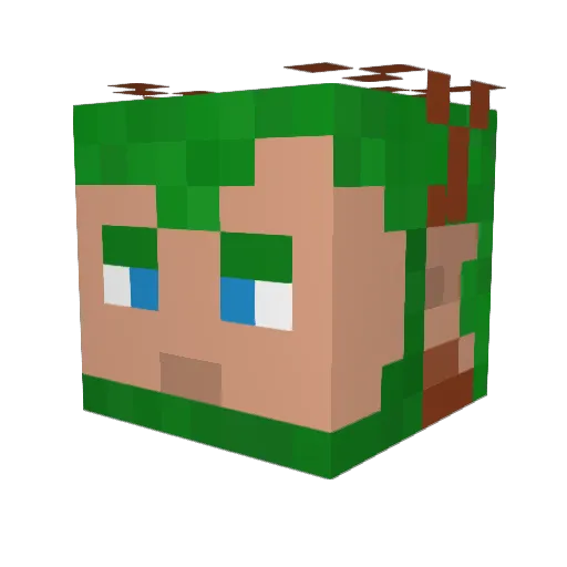 GameLycan Minecraft avatar head, 3D render