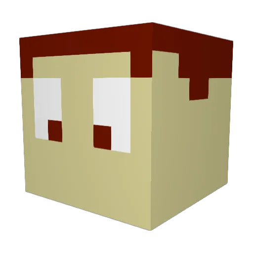 GameMeister08 Minecraft avatar head, 3D render