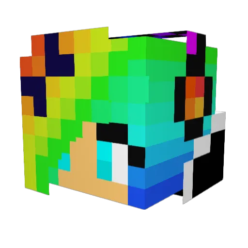 GameOver1600 Minecraft avatar head, 3D render