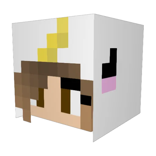 GamePrincess2017 Minecraft avatar head, 3D render