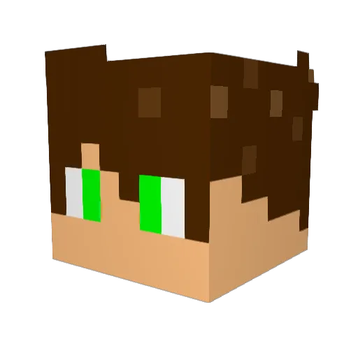 GamePro2300 Minecraft avatar head, 3D render