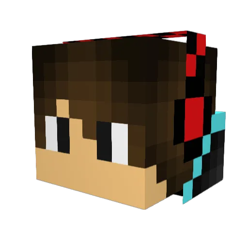 GameSideTv Minecraft avatar head, 3D render
