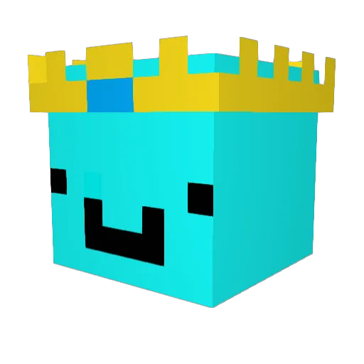 GameString19040 Minecraft avatar head, 3D render