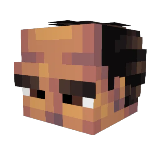 GameTime4ever Minecraft avatar head, 3D render