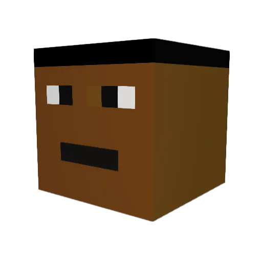 GameTumbler Minecraft avatar head, 3D render