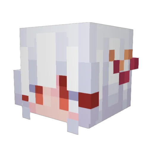 GameWithDel Minecraft avatar head, 3D render