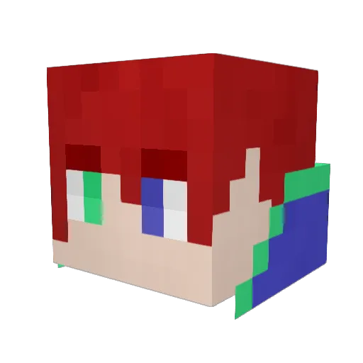 GameWolfy Minecraft avatar head, 3D render